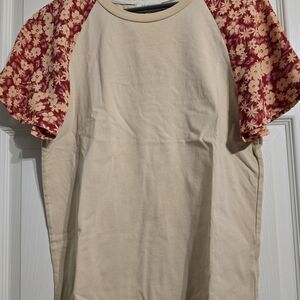 Roolee Floral Sleeve Raglan T-Shirt